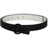 Armani Exchange Cintura con Logo Circolare Grtel, Nero/Bianco, L Donna