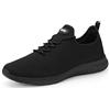 WXQ Scarpe da Corsa da Uomo, comode, Leggere, Traspiranti, in Rete, per Allenamento Casual, Sportive, Interamente Nero, 44 EU