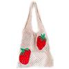 Stizimn Carino Fragola Modello Tote Bag Crochet Tote Bag Borsa A Tracolla Borse A Maglia Borsa Estetica Tessitura A Mano, bianco