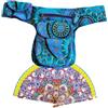 Planta Color Marsupio in cotone con 3 tasche con cerniera + 1 tasca laterale a bottone - Fibbia regolabile fino a 106 cm di vita - Made in Nepal. Include ventaglio con design Mandala, blu, Taglia unica, Hippie