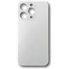 Smartex® Vetro copribatteria per scocca Posteriore Big Hole Compatibile con iPhone 14 PRO | Senza Logo (Bianco)