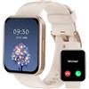 RUIMEN Smartwatch Uomo Donna Chiamate e Whatsapp Smart Watch Contapassi Cardiofrequenzimetro da polso Saturimetro Orologio Smart Fitness Sportivo Impermeabile per Android iOS Galassia