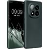 kwmobile Custodia Compatibile con Xiaomi Redmi Note 14 PRO+ 5G / Redmi Note 14 PRO Plus 5G Cover - Protezione Back Case Morbida - Silicone TPU Effetto Metallizzato Petrolio Metallizzato
