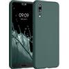 kwmobile Custodia Compatibile con Huawei P20 Cover - Back Case per Smartphone in Silicone TPU - Protezione Gommata - verde blu