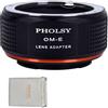 PHOLSY Manuale Adattatore per Lente: Compatibile con Obiettivi Olympus OM e Corpo Fotocamera Sony E (NEX), OM su E