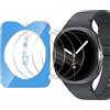 Funrae Pellicola Vetro Temperato per Samsung Galaxy Watch 8 44mm con Kit di Installazione, [4 Pezzi] Ultra Trasparente Durezza 9H Protezione Schermo Senza Bolle Pellicola Protettiva