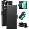 Yunubeyii Cover Libro per Honor 90 Smart/X7B 5G,Nero | Blocco RFID,Luxury PU Pelle,Portafoglio,Card Holder,Magnetic Phone Custodia,Kickstand,Protettiva,Antiurto