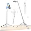 ULANZI TT88 Treppiede per cellulare, 145 cm, bastone magnetico per selfie con telecomando, supporto per telefono con clip 2 in 1, treppiede compatibile con iPhone/Samsung/Huawei (bianco)