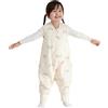Duomiaomiao 2.5 TOG Sacco a pelo con piedi invernale，100% cotone，Sacco nanna per Bambini（Arcobaleno/2-3 anni）