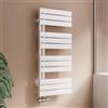 S'AFIELINA Radiatore Design per Bagno, scaldasalviette Bianco, Pannello Piatto, Attacco Laterale, 1041x500mm, radiatore per Bagno, asciugatore per Asciugamani, 529 Watt