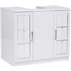Liberoshopping Mobile Bagno copricolonna sottolavabo in Legno 70x46xH62 (2 Ante con Specchio)
