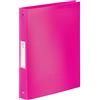 Viquel - Raccoglitore flessibile A4 MAXI FEEL'EASY - 4 anelli - Dorso 4 cm - Per documenti A4 - In plastica resistente - Etichetta identificativa sulla fetta - Rosa