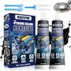 ROFPM Silicone Motore Alte Temperature Nero, +300°C, Anti-Vibrazione, Resistente All'olio, Pasta Guarnizioni, Sigillante per Ingranaggi, Coppa Olio, Tubi di Scarico e Testate, Stufa A Pellet, Camino
