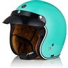 TORC Casco Moto Jet Vintage Aperto Casco Scooter Retrò con Visiera Parasole Omologato ECE 22-06