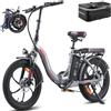 Fafrees [Ufficiale] F20 PRO Bicicletta elettrica pieghevole da 20 pollici con batteria da 36V 18AH, Fat Tire Bici Elettrica donna Uomo 250W 7S, Mountain Bike Adulto 25 km/h, City Ebike