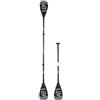 AQUASTIC SUP/Kayak Paddle 3 pezzi, lunghezza regolabile versatile 175-220 cm, fusto in alluminio durevole, pala a remi leggera compatta AQS-SPD004 nero