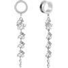 DOEARKO Dilatatore Orecchio in Acciaio Inossidabile Calibri per Orecchie Double Flared Tunnel Vintage Style Ciondolo Ear Stretching Piercing per Uomini e Donne, da 8 mm a 25 mm (Argentato, 19mm)