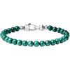 COAI Bracciale da Uomo in Malachite, Bracciale di Perline di Pietra Naturale M