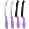 TQRR Spazzole Per Pulire- 2 pezzi Spazzola per WC, Spazzola Per La Pulizia Delle Fissure, Multifunzionale Spazzola Pulizia Casa per Cucina, Bagno, Finestra (4, Viola)
