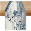 Miuyunya Runner da Tavola Moderno Blu Floreale 33 x 183 Runner Tavola Termoisolante Lavabile Tavoli Centro Tovaglia Decorazioni per Matrimonio Caffè Armadietto Mobili Soggiorno Estivo Primaverile