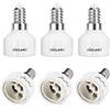 DiCUNO E14 a GU10 Adattatore da 6 pezzi, convertitore da presa, portalampada, base per lampad per lampadine a LED, incandescenza o fluorescenti