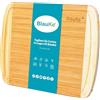BlauKe Tagliere da Cucina in Legno di Bamboo con Scanalatura per Succhi (37x29cm) - Tagliere in Legno Grande Professionale per Carni Verdure Formaggi Aperitivo o Pane - Vassoio da Portata in Bambù
