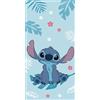 Jerry Fabrics Disney Lilo & Stitch - Telo mare blu, grande, 70 x 140 cm, morbido e assorbente, 100% cotone, per bambini, piscina e spiaggia, design con cuciture vivaci, leggero, ad asciugatura rapida