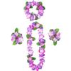 Fiore hawaiano viola dei capelli | Accessori per Carnevale