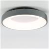 Alpinaluz Plafoniera LED Tonda 36W 4500lm CCT 3000K-6000K D40 cm Grigia | Diffusore PC a luce uniforme e design tondo ribassato per soggiorno, sala pranzo, camera, cucina, corridoio e ingresso