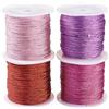 PH PandaHall PandaHall 4 Rotoli di Fili Metallici da Ricamo 0,8mm Filo da Ricamo Filo per Punto Croce Cordino da Cucito per Chiacchierino Avvolgimento Braccialetti dell'Amicizia Creazione di Gioielli