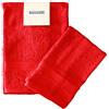 Bassetti SET COPPIA 2 PEZZI 1+1 OSPITE 40 x 60 + ASCIUGAMANO 60 x 110 BASSETTI TIME ASCIUGAMANI 100% SPUGNA DI PURO COTONE PETTINATO 430 gr/sqm (ROSSO 1139)