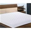 Tata Home Coprimaterasso Matrimoniale Trapuntato Imbottito ed Elasticizzato in Microfibra Antiacaro Anallergico Made in Italy Misura Letto 2 piazze 175x195 cm Mod. Sogno