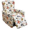 WWQQKJ 4-Pezzi Copripoltrona Relax Reclinabile Universale, Jacquard Copripoltrona Fodera per poltrona, Coprisedile Chivas Poltrona Reclinabile Relax Completo Elasticizzato con Tasche(B)