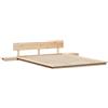vidaXL Struttura Letto con Comodini Naturali 140 x 200cm in Legno Massello di Pino Design Integrato Mobili per Camera da Letto per Adulti Piattaforma Minimalista Contemporanea Durevole Moderna in Le