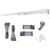 easy BASTONE BINARIO SCORRITENDA ESTENSIBILE PER TENDA, Movimento a Corda, In Ferro BIANCO, Varie Misure (DA 122 A 213 CM)