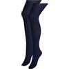 next Donna 2 paia di collant lussuosi 100 denari Blu Navy S