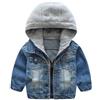 Lengender Bambini Cappuccio Giacca di Jeans Cappotto Ragazzo Casuale Maniche Lunghe Denim Top Abbigliamento Primavera Autunno Outwear (4 anni, Blu)