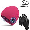TAGVO Bluetooth V5.0 Beanie con Guanti Touchscreen Set, Inverno Caldo Lavorato a Maglia Senza Fili Bluetooth Cuffia Musica Cappello per Corsa Sci Escursionismo, Regalo di Natale