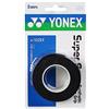 YONEX Overgrip Super GRAP 3 Pack - Tennis, Badminton, Squash - Choice of Colors (Black)