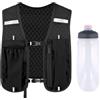 xianynow Zaino da Corsa, Gilet da Corsa Riflettente, Zaino Idratazione Running Trail, Gilet da Corsa con Borraccia, Gilet di Idratazione per Uomo e Donna per Jogging, Escursione, Maratona, Nero
