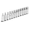CPROSP 12 Pezzi Set di Dadi a Brugola 1/25 6 7 8 10 12 14 16 17 18 19 22 mm, Esagono Esterno 1/2 Pollici con con Guida in Metallo, Esagonale, Chiave a Bussola per Chiavi a Percussione