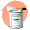 PECTRO Chalk Paint Vernice a Gesso 750ml + Pennello Tondo in Legno Pack - Pittura per Mobili Senza Carteggiare - Chalk Paint Bianco e Colori per legno Efetto Polvere (Arancia Morbida)