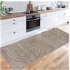 Siunwdiy Tappeto Passatoia Cucina Antiscivolo Lavabile 2.6 Metri,Colore della Terra,Motivo Geometrico Moderno,Tappeto Runner Lungo per Corridoio,Soggiorno,Camera da Letto,Ingresso Interno,40x260 cm