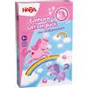 HABA Unicorno Glitter Felice - Il Tesoro delle Nuvole - Incantevole Gioco da Collezione per Bambini a Partire dai 3 Anni con 60 Cristalli di Nuvola e 4 unicorni - 2012230001