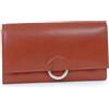 Catwalk Collection Handbags - Grande Portafoglio Donna in Pelle - Portamonete Per 8 Carte di Credito - Portacarte - RFID - Odette - Marrone Chiaro