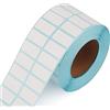 KINBOM 1 Rotolo / 3000 Pezzi 2x1cm Etichette Adesive Rettangolari, Autoadesivi Etichette Vuote Rimovibili per Contenitori Cestini Barattoli Bottiglie Contenitori o Forniture per Ufficio (Bianco)