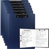AIRUI Cartellina portablocco, confezione da 6 cartelline pieghevoli formato A4, blocco note per scuola, ufficio, lavoro, colore blu scuro