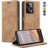 owlhold Cover Xiaomi Redmi Note 12 Pro 5G Custodia Xiaomi POCO X5 Pro 5G Magnetica Portafoglio Flip[Antiurtoo][Cavalletto][Carta Fessura] Cover Pelle per Redmi Note 12 Pro 5G/POCO X5 Pro -Marrone