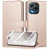 Mofurd Cover per Honor 400 Lite 5G Libro in Pelle PU, [con 2 Pezzi Pellicola Vetro Temperato] Custodia Portafoglio Antiurto [Blocco RFID] [Funzione di Supporto] [Slot Schede], Rosa