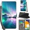 PHINIENLAND Cover per Samsung Galaxy A53 5G custodia portafoglio Aurora | 3 scomparti carte, 1 tasca banconote, Chiusura magnetica, Supporto, Pelle PU flip cover per Samsung A53 5G